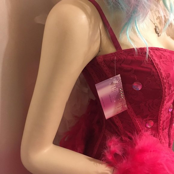 ADORABLE saphhire pink vinatge hello kitty corset and matching pendent! - Picture 7 of 14